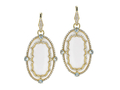 18kt yellow gold Imperial earring with blue topaz over white onyx and 1.22 cts diamonds. Available in white, yellow, or rose gold.
